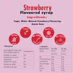 Strawberry-flavoured syrup ingredients